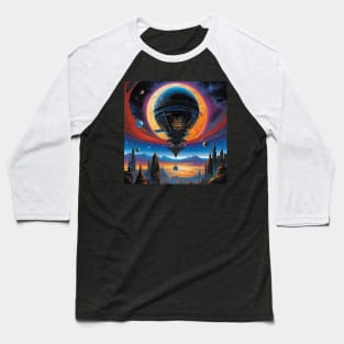 Alien Dreamscape Surreal Sci-Fi Landscapes 4 Baseball T-Shirt